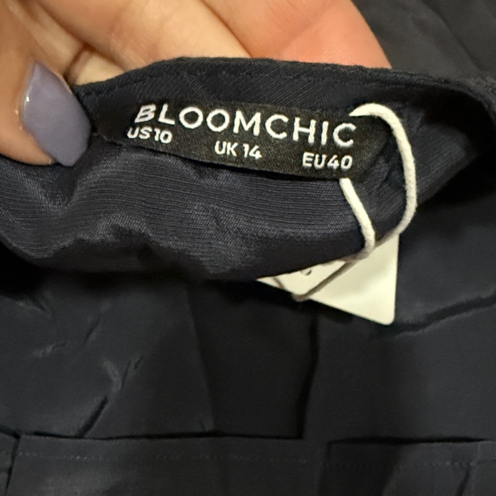 BloomChic Black Buttoned Blouse - Picture 2 of 2